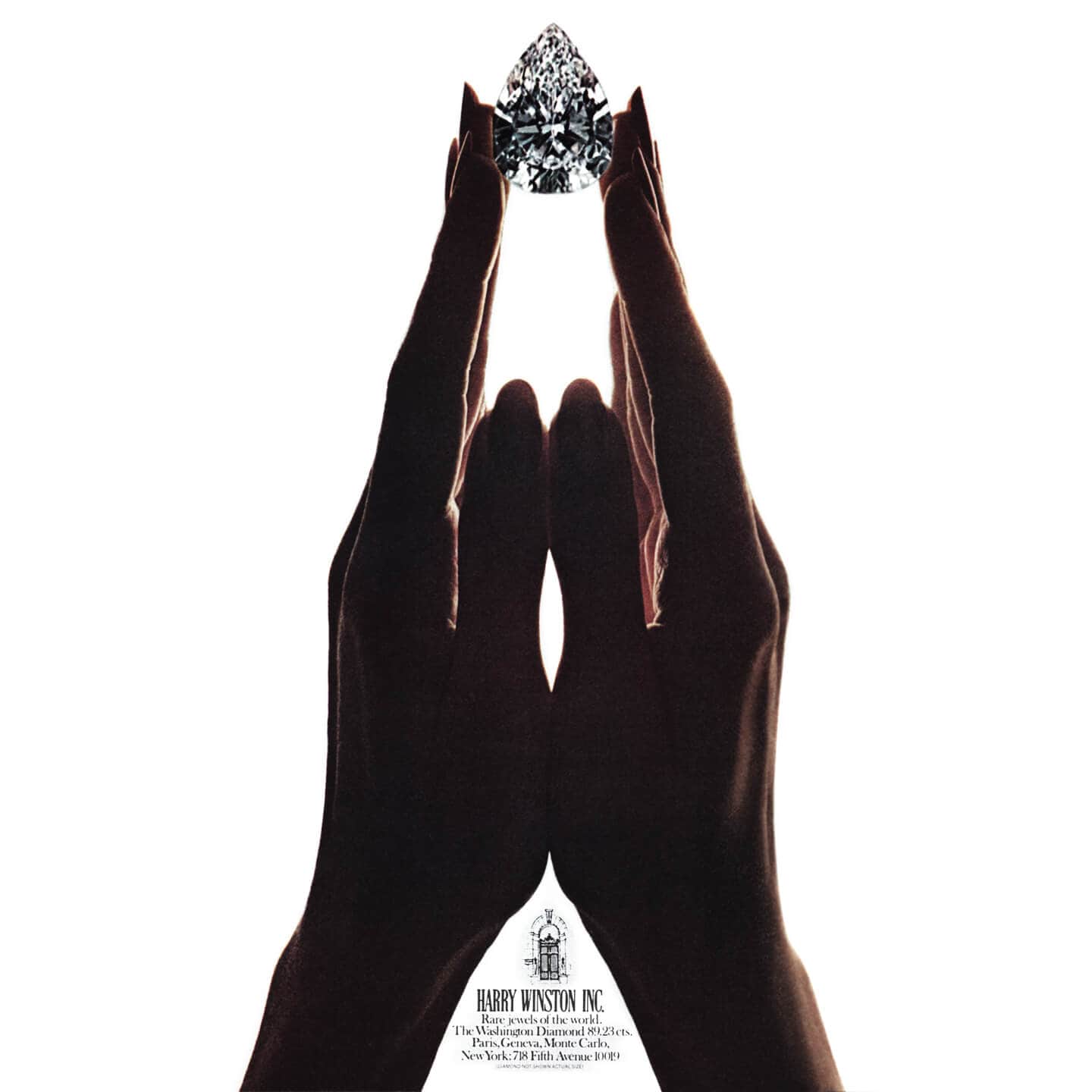 Black and white image of The Washington Diamond