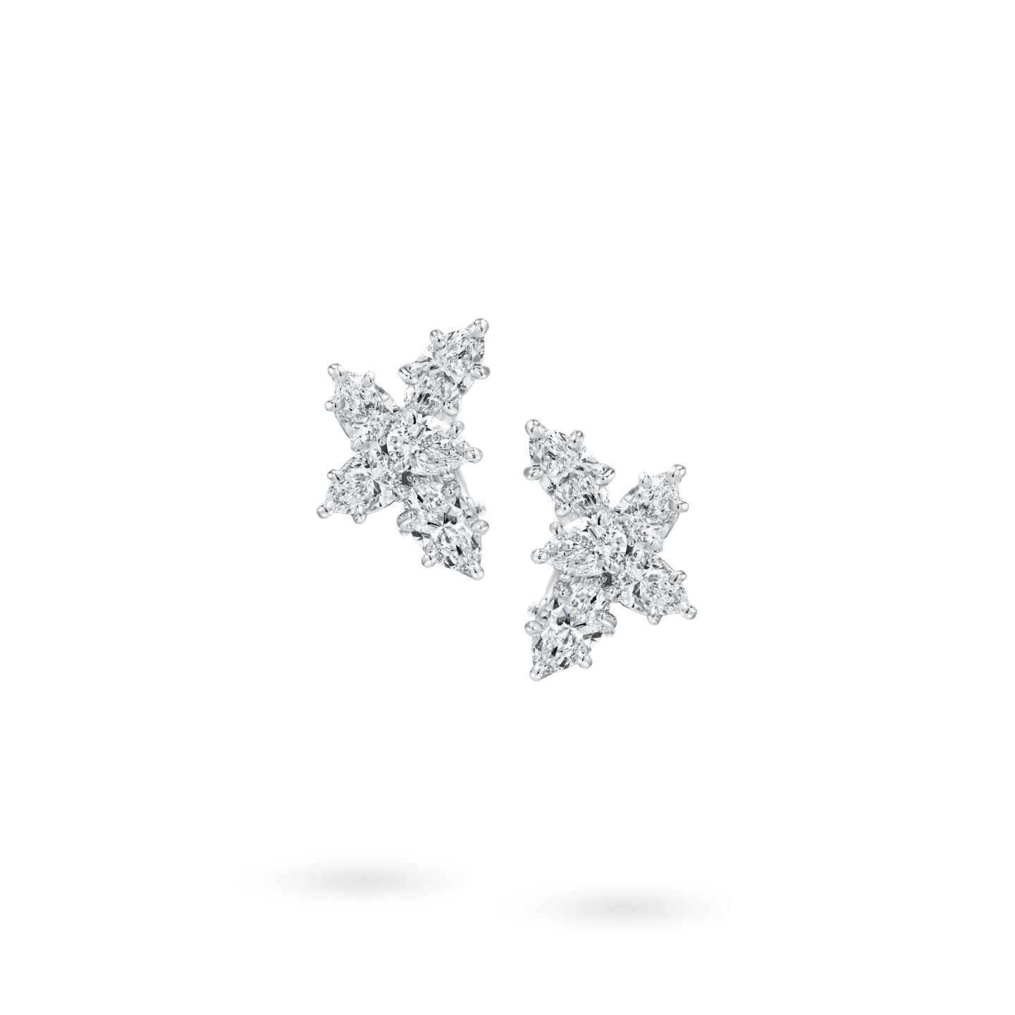 Front view of the Winston Cluster Small Diamond Earrings